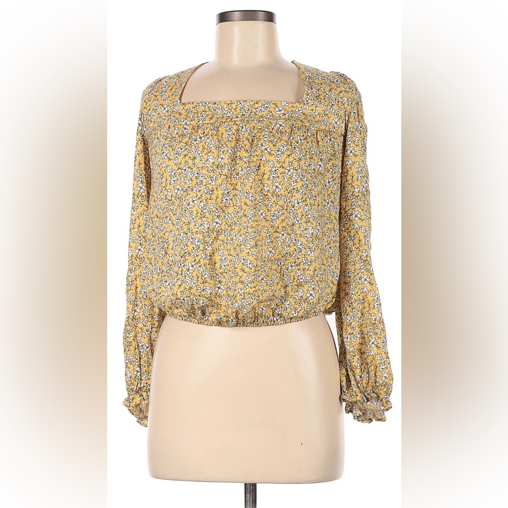 Blue Rain small yellow floral blouse.